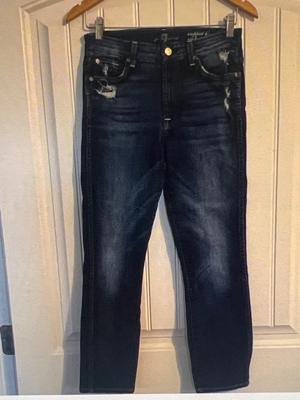 7 for all Mankind Cropped high Waist Vintage Straight Jeans